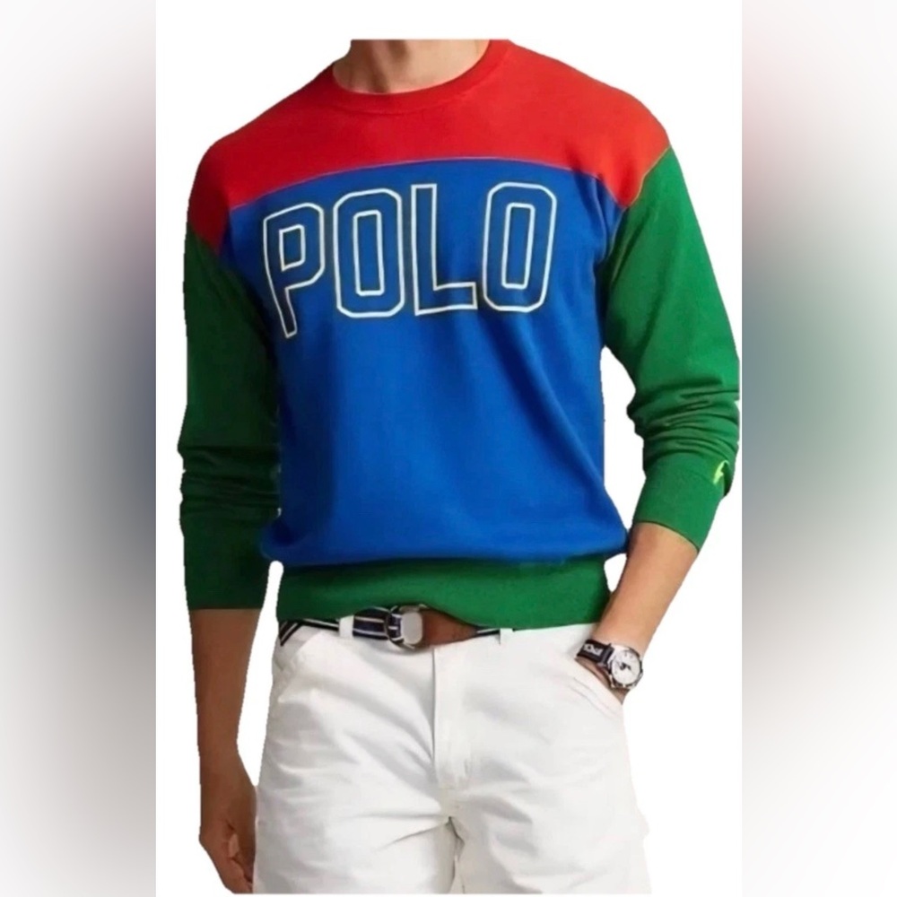 NWT Polo Ralph Lauren Men’s Crewneck Embroidered Sweater XXL